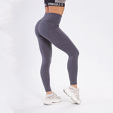 Fitness Women Leggings Casual High Waist Elasticity Push Up With Pocket Ankle Length Workout Leggings Female 4 Colour