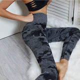 Fitness Women Leggings Camouflage Patchwork High Waist Push Up Anke Length Nylon Legging Workout Feminina Leggings