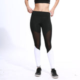 Casual Leggings Women Fitness High Waist Push Up Mesh Patchwork Ankle Length Spandex Leggins Fashion Black Leggings