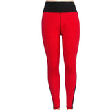 Fitness Leggings For Women High Waist Red Black Patchwork Ankle Length Jeggings Push Up Workout Leggings Female