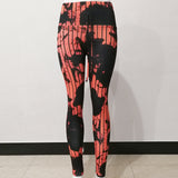 New Women Push Up Leggings High Waist Polyester Abstract Lines Printing Jeggings Sexy Slim High Elastic Workout Leggings