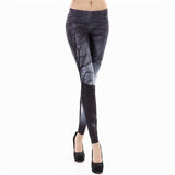 Autumn Legging Black Blue and Purple Objects legins Printed leggins Women leggings Sexy  Women Pants