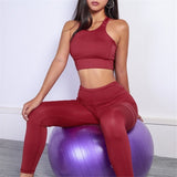 Sexy Push Up High Waist Women Leggings Suit Slim Fitness Sporting Set legging Workout  Gym Elasticity Legins for Girl