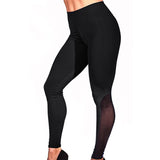 Workout Women Leggings Black High Waist Elastic Push Up Mesh Patchwork Ankle Length Spandex Legging Slim Fitness Legging