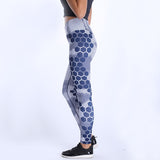 Navy Dot Printed Leggings For Women Casual Workout High Wasit Elastic Spandex Jeggings Female Fitness Leginsy Damskie